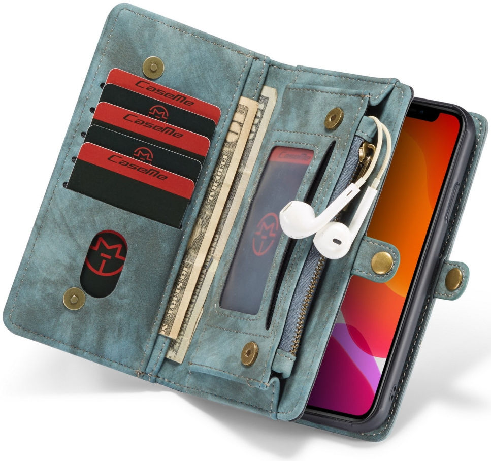 CaseMe 008 Apple iPhone 11 Hoesje Book Case met Back Cover Blauw afbeelding 4