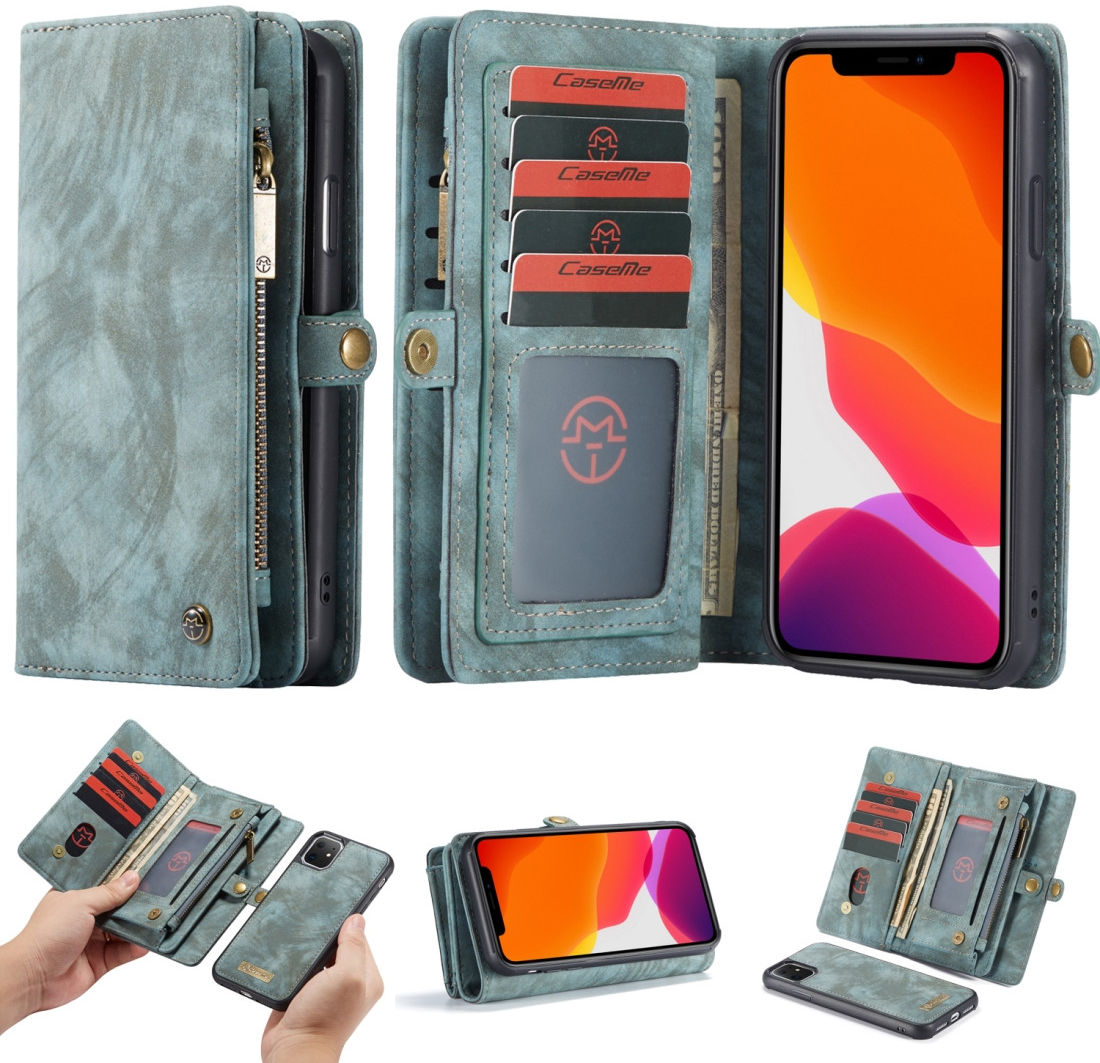 CaseMe 008 Apple iPhone 11 Hoesje Book Case met Back Cover Blauw afbeelding 8