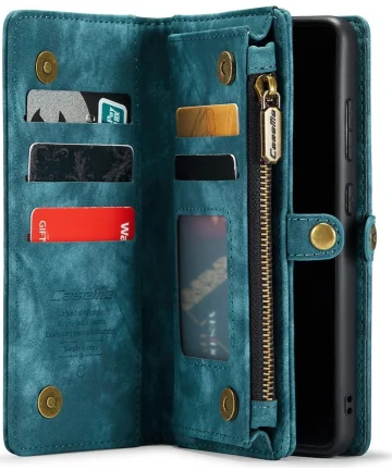 CaseMe 008 Samsung A52 A52S Hoesje Book Case en Back Cover Blauw Hoesjes