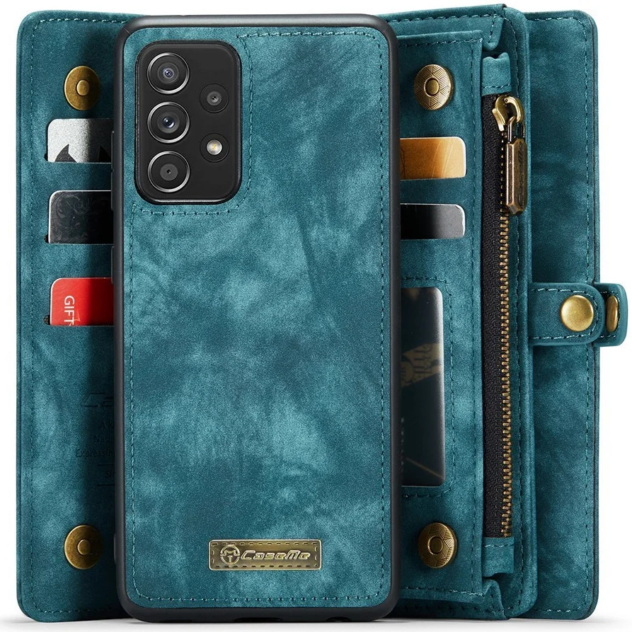 CaseMe 008 Samsung A52  A52S Hoesje Book Case en Back Cover Blauw afbeelding 2