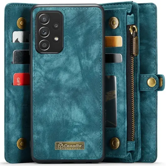 CaseMe 008 Samsung A52  A52S Hoesje Book Case en Back Cover Blauw afbeelding 2