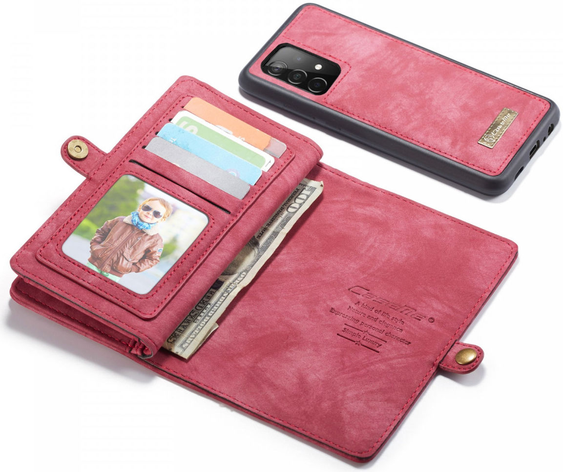 CaseMe 008 Samsung A52  A52S Hoesje Book Case en Back Cover Rood afbeelding 2