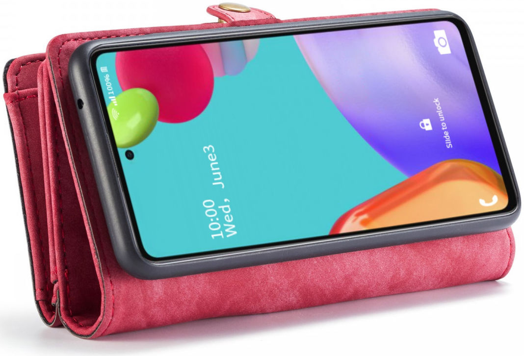 CaseMe 008 Samsung A52  A52S Hoesje Book Case en Back Cover Rood afbeelding 7