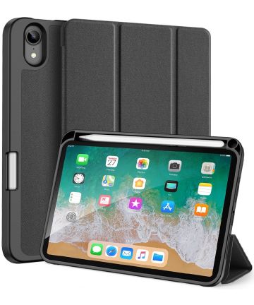Dux Ducis Domo Apple iPad Mini 6 Hoes Tri-Fold Book Case Zwart Hoesjes