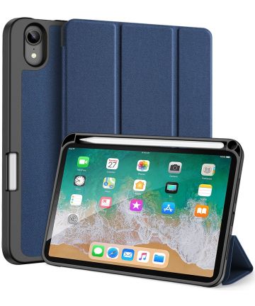 Dux Ducis Domo Apple iPad Mini 6 Hoes Tri-Fold Book Case Blauw Hoesjes