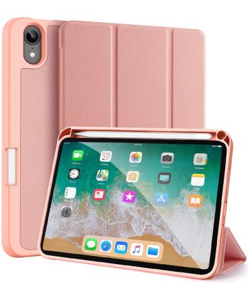 Dux Ducis Domo Apple iPad Mini 6 Hoes Tri-Fold Book Case Roze Hoesjes