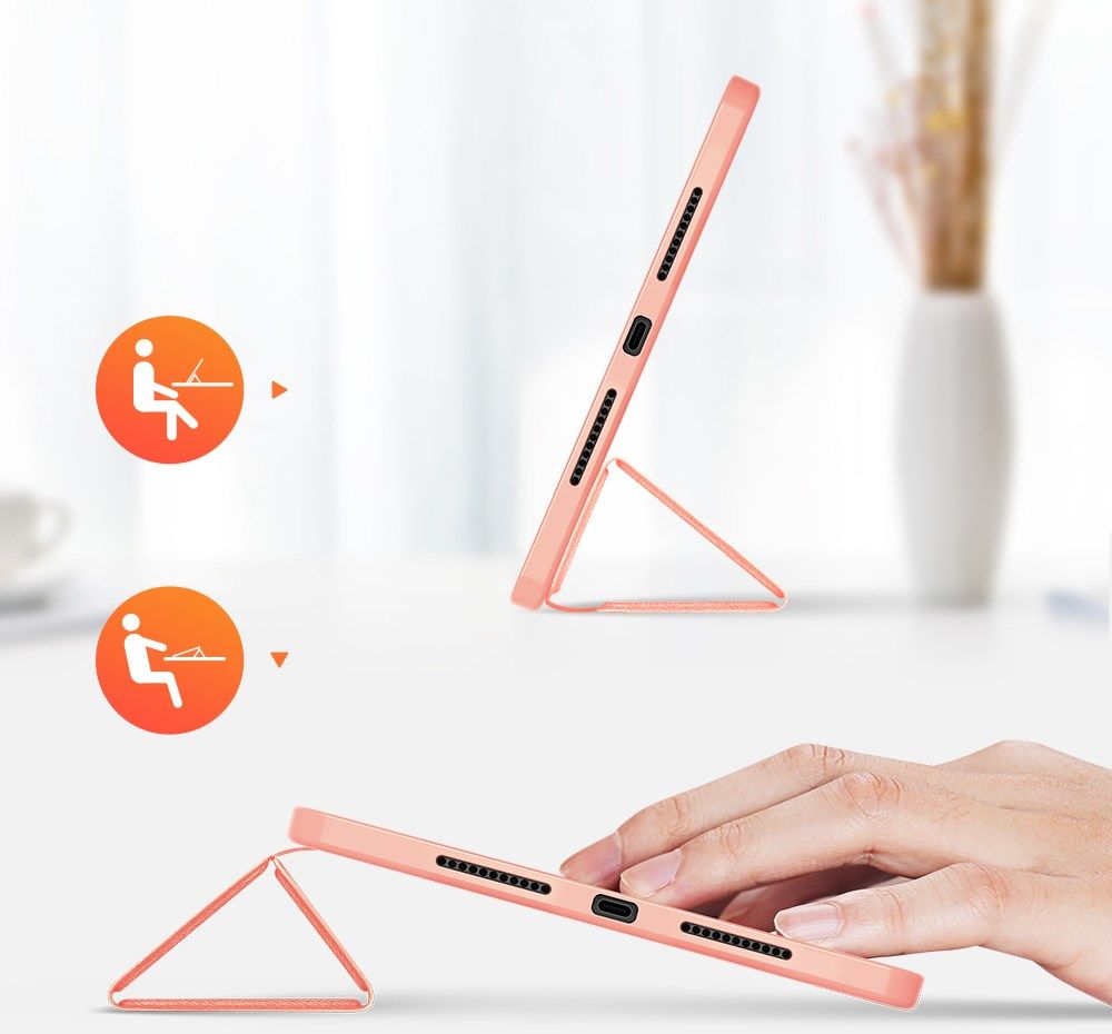 Dux Ducis Domo Apple iPad Mini 6 Hoes Tri-Fold Book Case Roze afbeelding 10