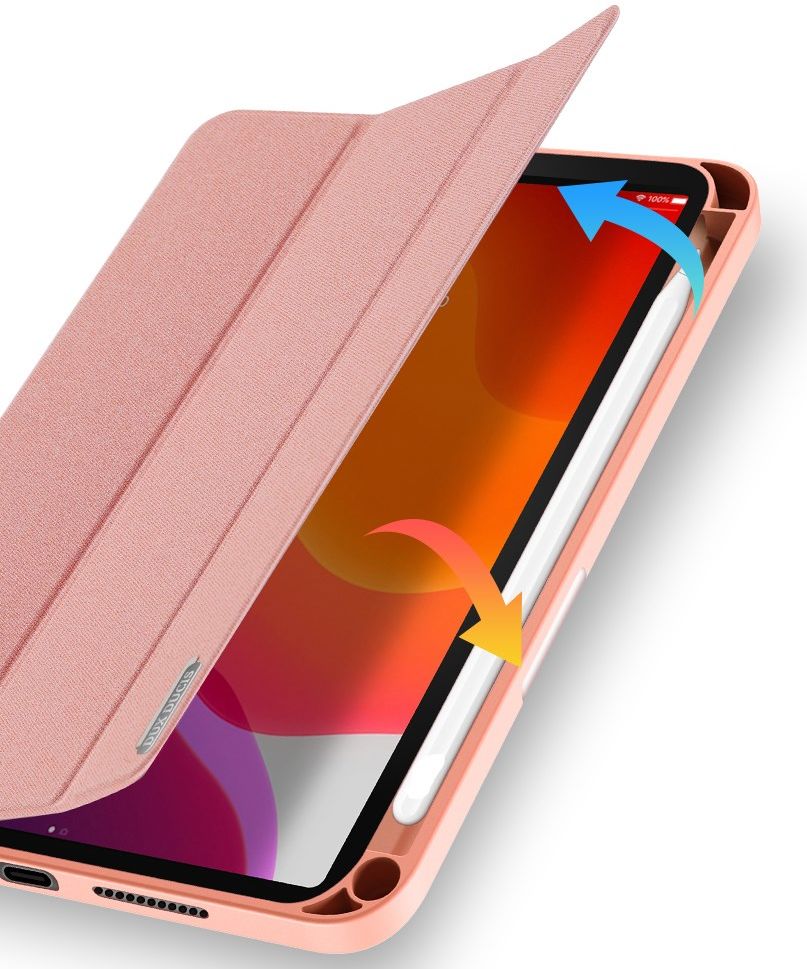 Dux Ducis Domo Apple iPad Mini 6 Hoes Tri-Fold Book Case Roze afbeelding 3