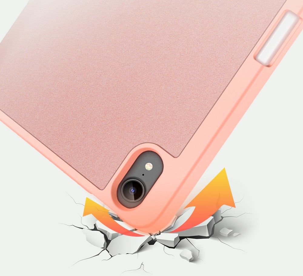 Dux Ducis Domo Apple iPad Mini 6 Hoes Tri-Fold Book Case Roze afbeelding 4