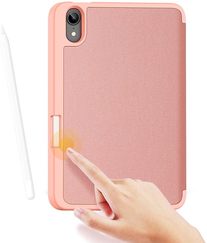 Dux Ducis Domo Apple iPad Mini 6 Hoes Tri-Fold Book Case Roze afbeelding 5
