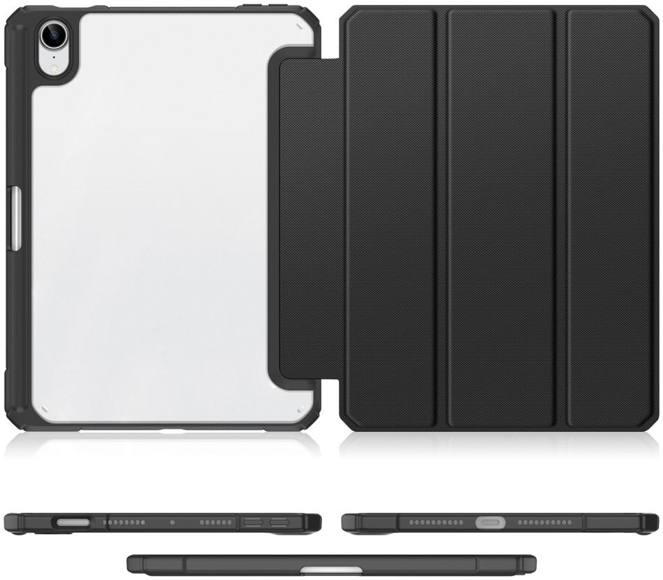 Dux Ducis Toby Apple iPad Mini 7/6 Hoes Tri-Fold Book Case Zwart afbeelding 2