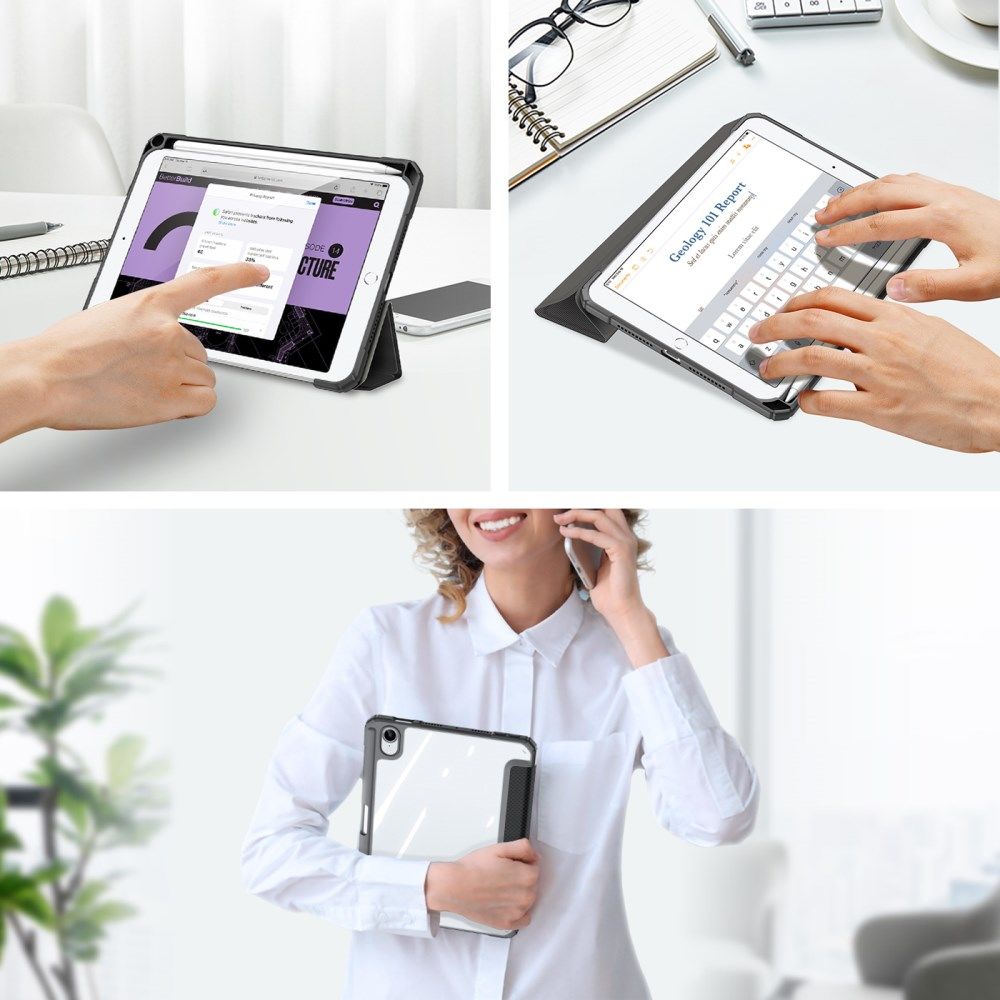 Dux Ducis Toby Apple iPad Mini 7/6 Hoes Tri-Fold Book Case Zwart afbeelding 6