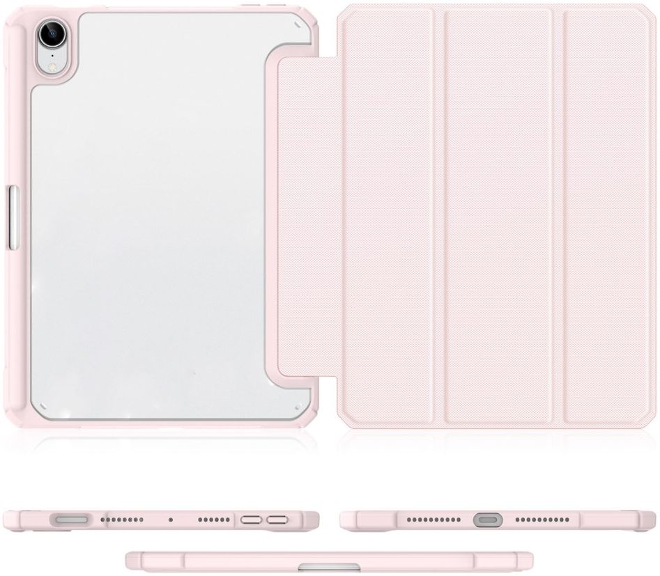 Dux Ducis Toby Apple iPad Mini 7/6 Hoes Tri-Fold Book Case Roze afbeelding 2