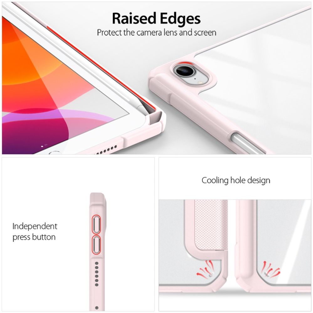 Dux Ducis Toby Apple iPad Mini 7/6 Hoes Tri-Fold Book Case Roze afbeelding 3