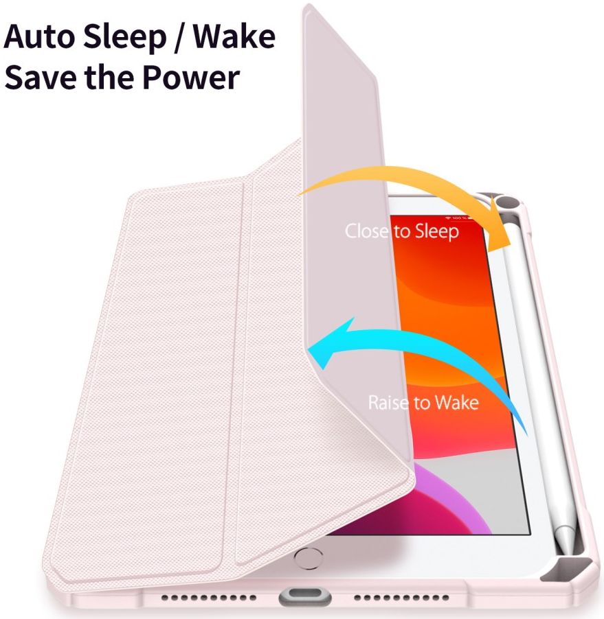 Dux Ducis Toby Apple iPad Mini 7/6 Hoes Tri-Fold Book Case Roze afbeelding 4