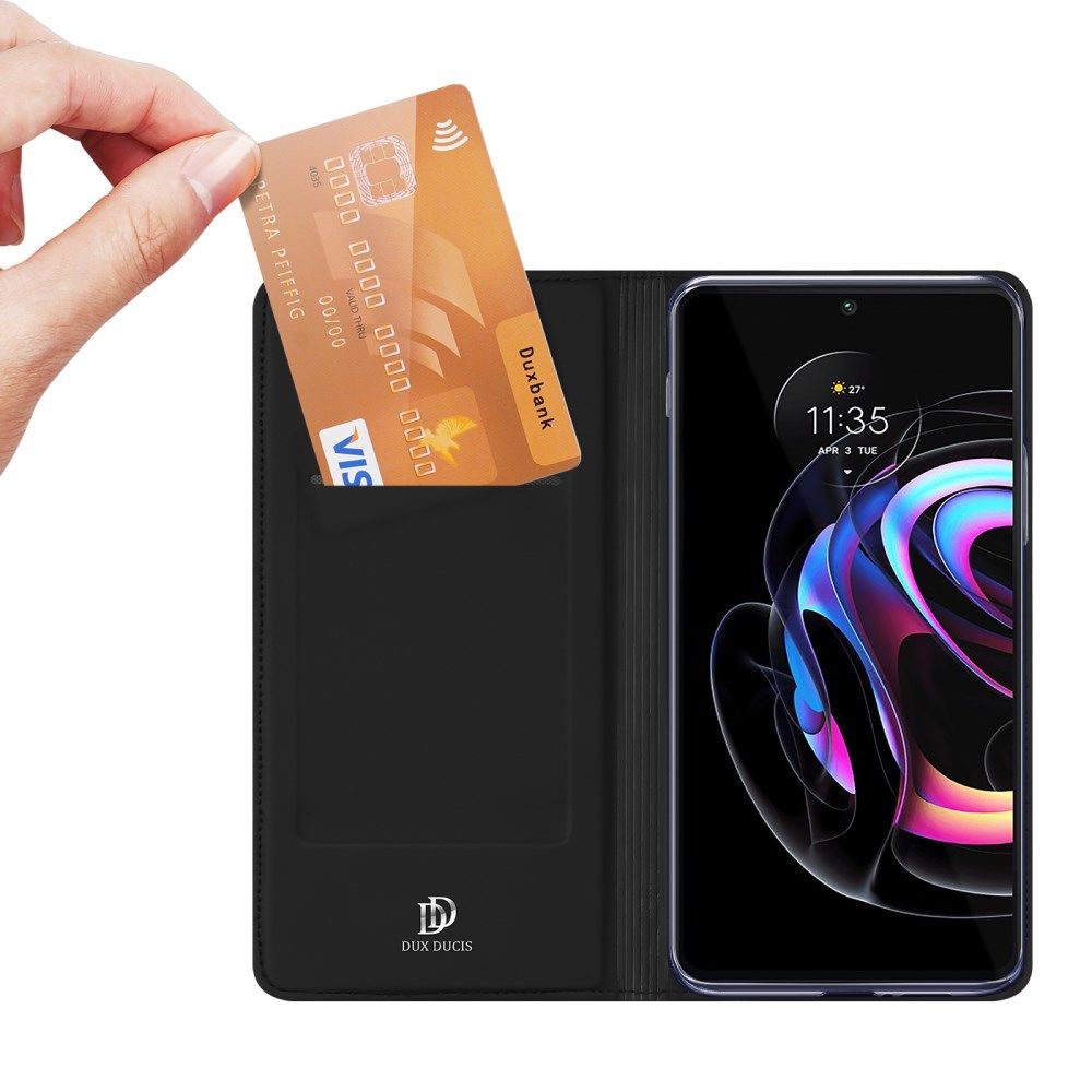 Dux Ducis Skin Pro Motorola Edge 20 Pro Hoesje Wallet Book Case Zwart afbeelding 2