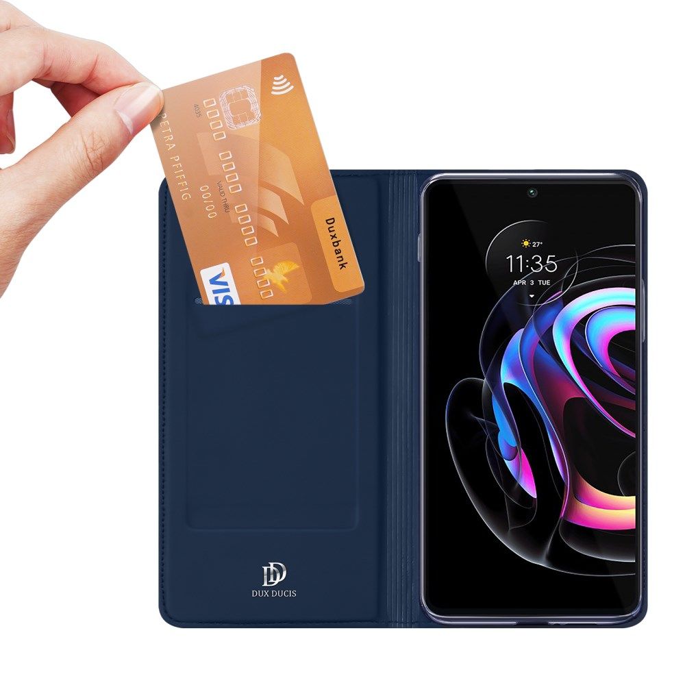 Dux Ducis Skin Pro Motorola Edge 20 Pro Hoesje Wallet Book Case Blauw afbeelding 2
