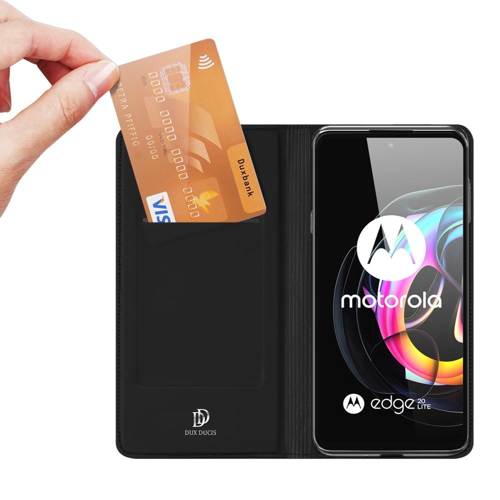 Dux Ducis Skin Pro Motorola Edge 20 Lite Hoesje Wallet Book Case Zwart afbeelding 2