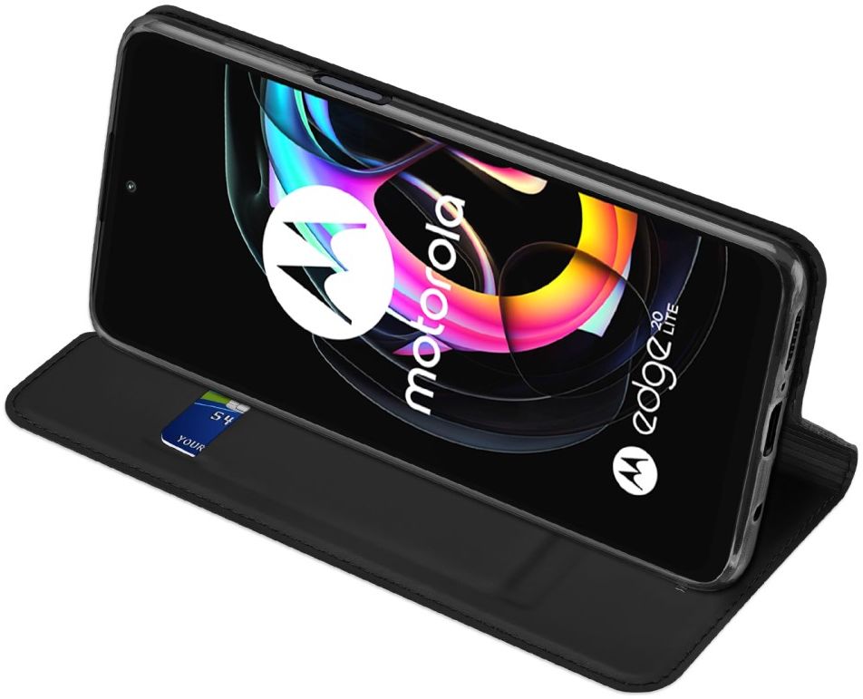 Dux Ducis Skin Pro Motorola Edge 20 Lite Hoesje Wallet Book Case Zwart afbeelding 8