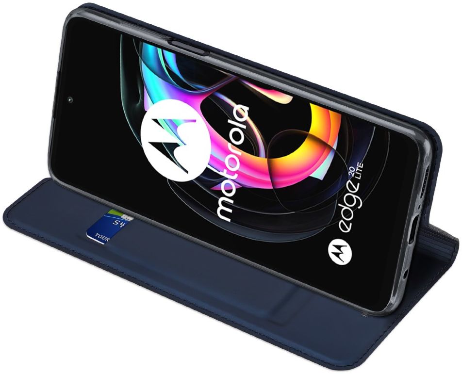 Dux Ducis Skin Pro Motorola Edge 20 Lite Hoesje Wallet Book Case Blauw afbeelding 7