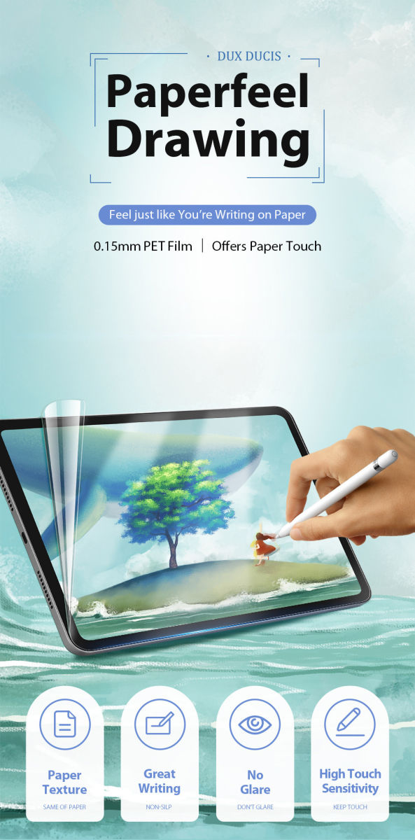 Dux Ducis Paper Feel Apple iPad Mini 7/6 Screen Protector 0.15mm afbeelding 8