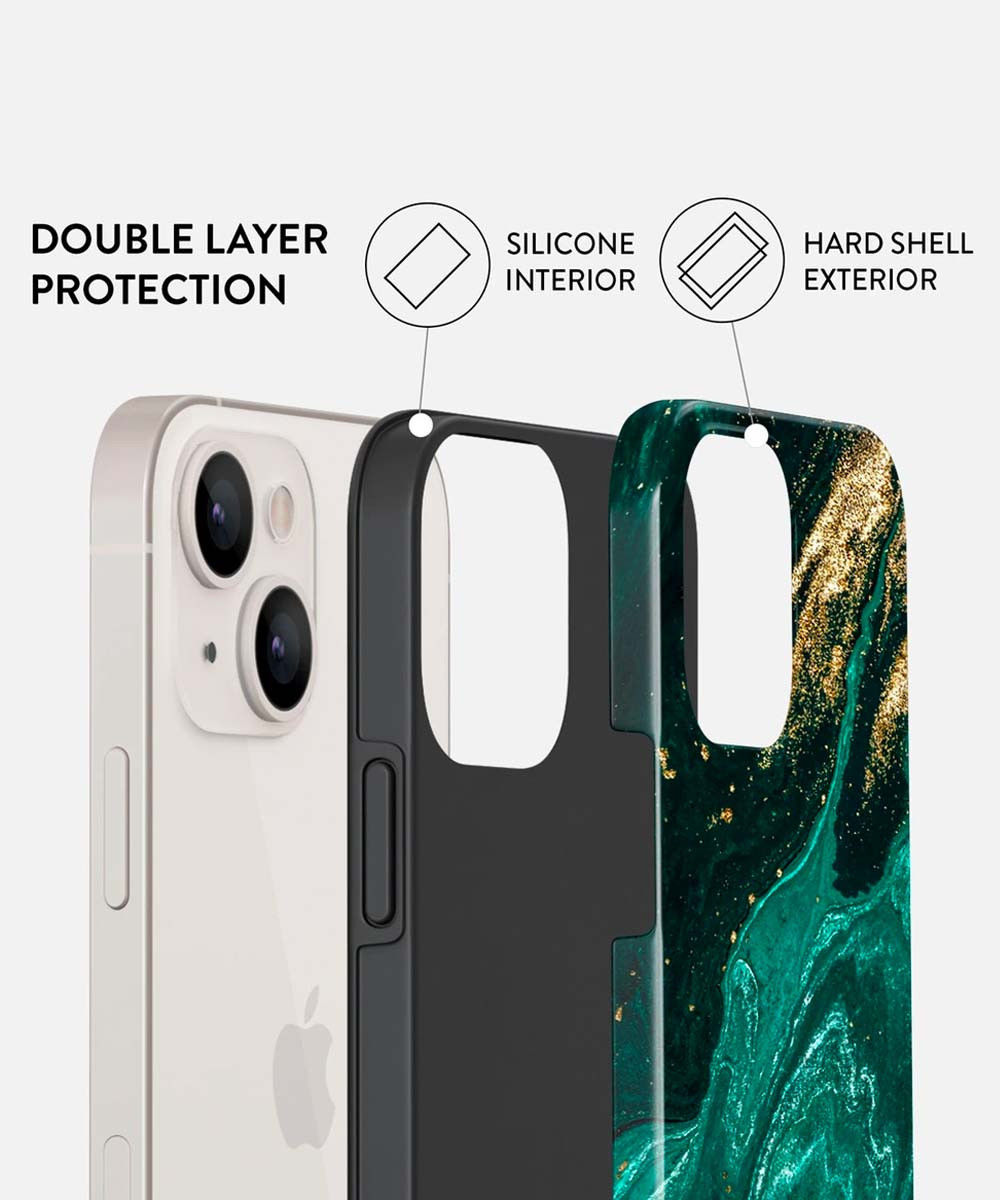 Burga Tough Case Apple iPhone 13 Hoesje Emerald Pool Print afbeelding 5