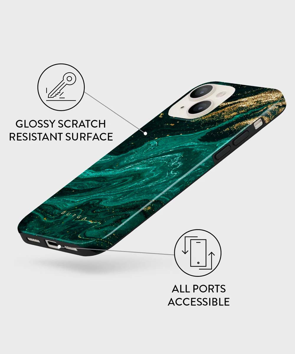 Burga Tough Case Apple iPhone 13 Hoesje Emerald Pool Print afbeelding 7