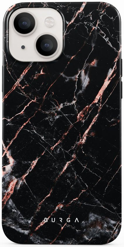 Burga Tough Case Apple iPhone 13 Hoesje Rose Gold Marble Print afbeelding 1