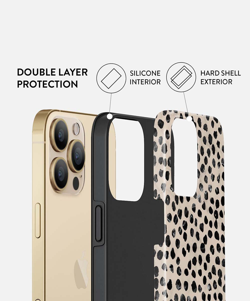Burga Tough Case Apple iPhone 13 Pro Hoesje Almond Latte Print afbeelding 2