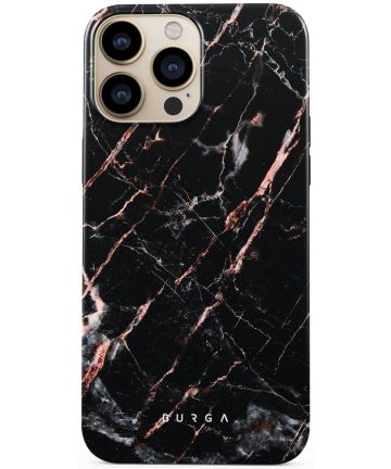 Burga Tough Case Apple iPhone 13 Pro Hoesje Rose Gold Marble Print Hoesjes