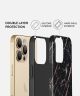 Burga Tough Case Apple iPhone 13 Pro Hoesje Rose Gold Marble Print