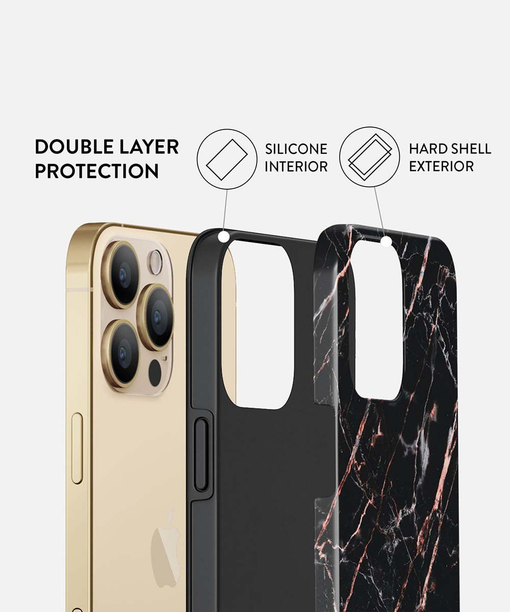 Burga Tough Case Apple iPhone 13 Pro Max Hoesje Rose Gold Marble afbeelding 2