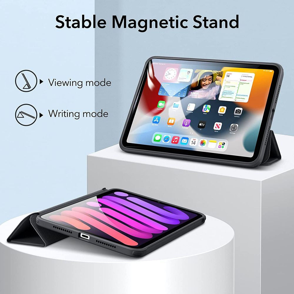 ESR Rebound Hybrid Apple iPad Mini 6 Hoes Tri-Fold Book Case Zwart afbeelding 5