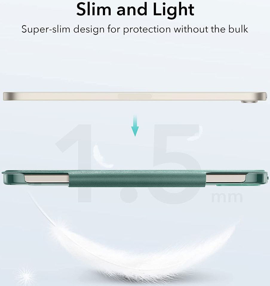 ESR Ascend Apple iPad Mini 6 Hoes Tri-Fold Book Case Donker Groen afbeelding 6