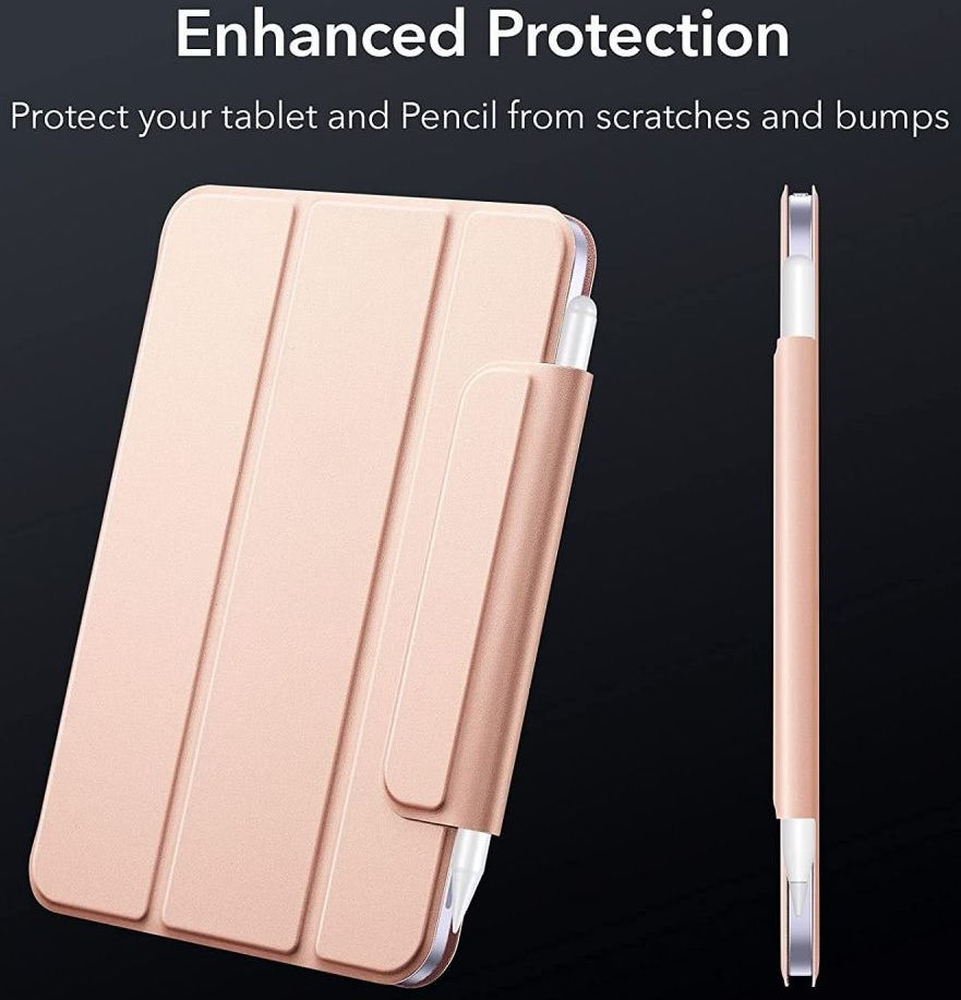 ESR Rebound Magnetic Apple iPad Mini 6 Hoes Tri-Fold Rose Goud afbeelding 5