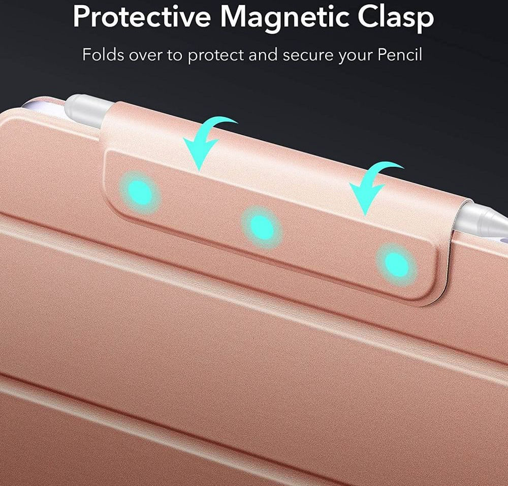ESR Rebound Magnetic Apple iPad Mini 6 Hoes Tri-Fold Rose Goud afbeelding 9