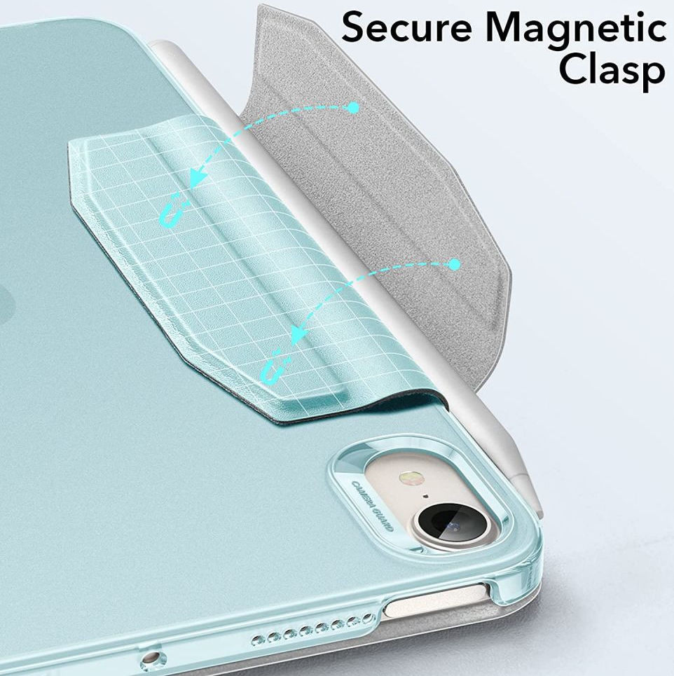 ESR Ascend Apple iPad Mini 6 Hoes Tri-Fold Book Case Lichtblauw afbeelding 3