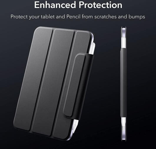ESR Rebound Magnetic Apple iPad Mini 6 Hoes Tri-Fold Zwart afbeelding 2