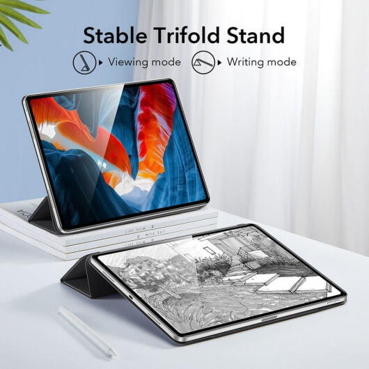ESR Rebound Magnetic Apple iPad Mini 6 Hoes Tri-Fold Zwart afbeelding 3