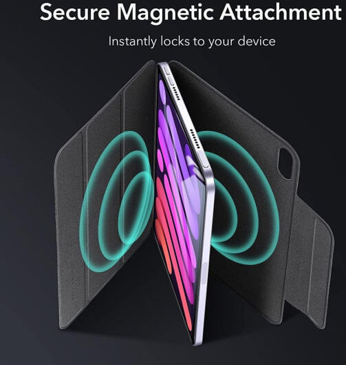 ESR Rebound Magnetic Apple iPad Mini 6 Hoes Tri-Fold Zwart afbeelding 7