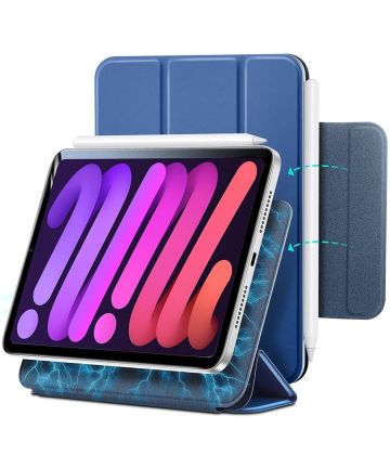 ESR Rebound Magnetic Apple iPad Mini 6 Hoes Tri-Fold Blauw Hoesjes