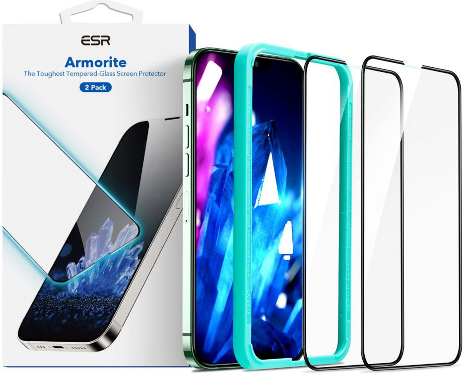 ESR Apple iPhone 13 Pro Max Screen Protector met Montageframe (2-Pack) afbeelding 1