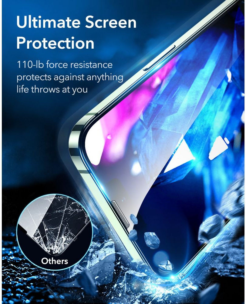 ESR Apple iPhone 13 Pro Max Screen Protector met Montageframe (2-Pack) afbeelding 2