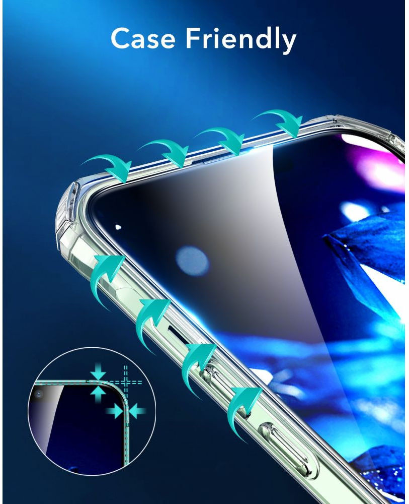 ESR Apple iPhone 13 Pro Max Screen Protector met Montageframe (2-Pack) afbeelding 4