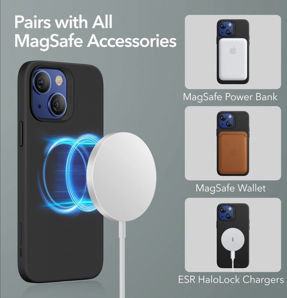 ESR Cloud Apple iPhone 13 Hoesje voor MagSafe / HaloLock Zwart afbeelding 8