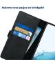 Rosso Deluxe Samsung Galaxy S22 Hoesje Wallet Case Echt Leer Zwart