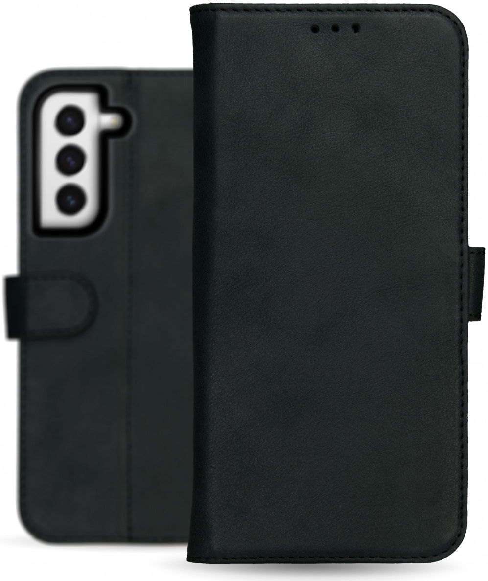 Rosso Deluxe Samsung Galaxy S22 Hoesje Wallet Case Echt Leer Zwart afbeelding 11