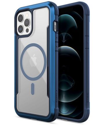 Raptic Shield Pro iPhone 12 / 12 Pro Hoesje voor MagSafe Blauw Hoesjes