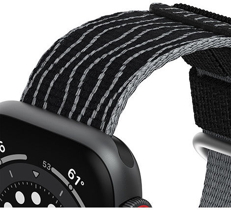 LifeProof Apple Watch Band - 1-10/SE/Ultra - 49/46/45/44/42MM - Nylon - Zwart afbeelding 4
