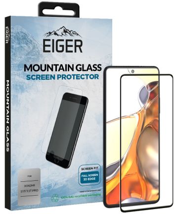 Eiger Xiaomi 11T / 11T Pro Tempered Glass Case Friendly Gebogen Screen Protectors